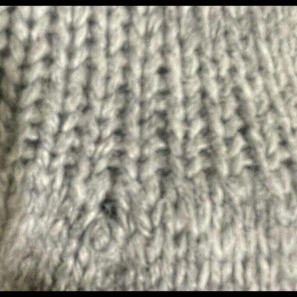 M. Rena Gray 4 Button  Blend Puff Sleeve Cardigan, size Large See Pic For Defect - Picture 3 of 3